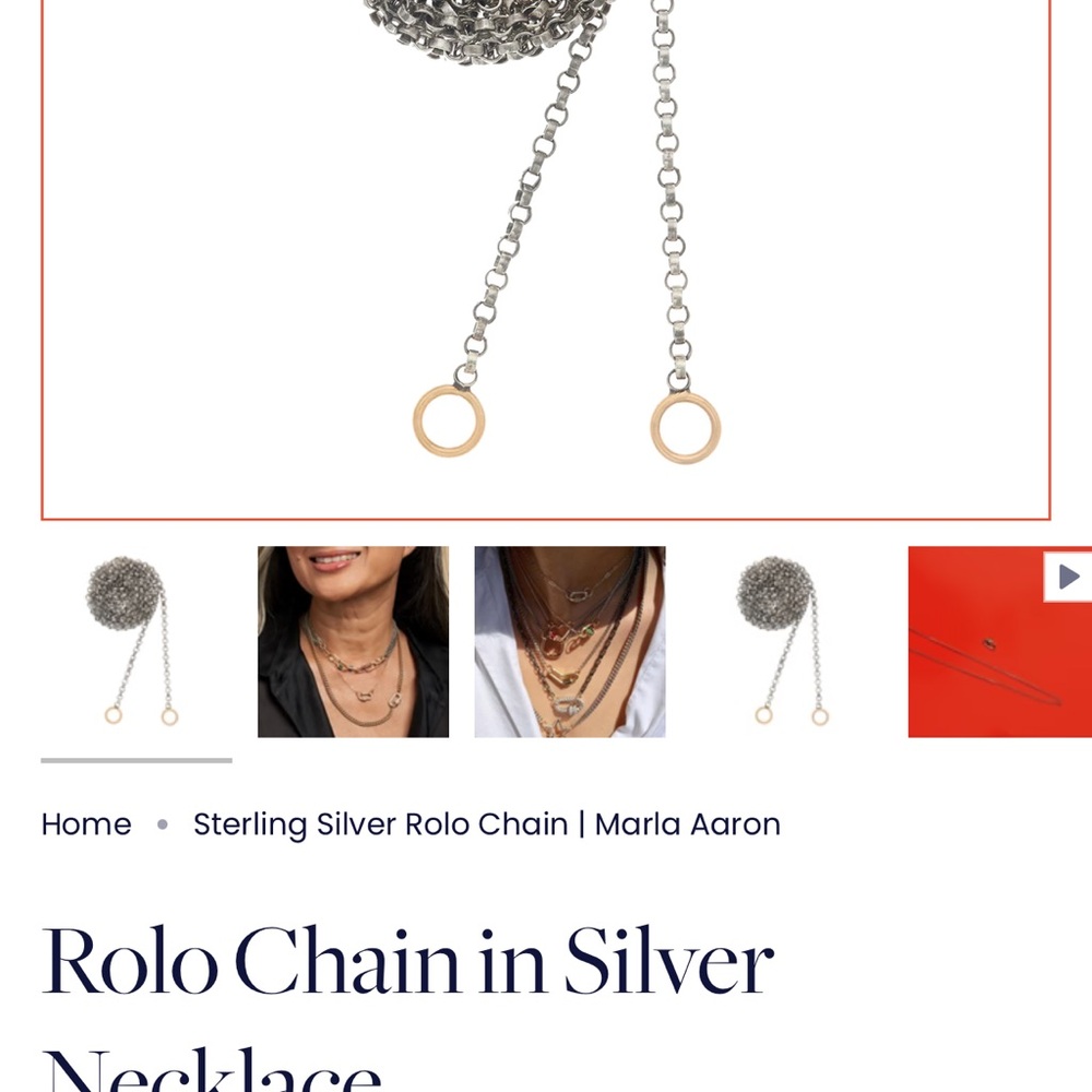 Marla Aaron Rolo Chain 14 inches